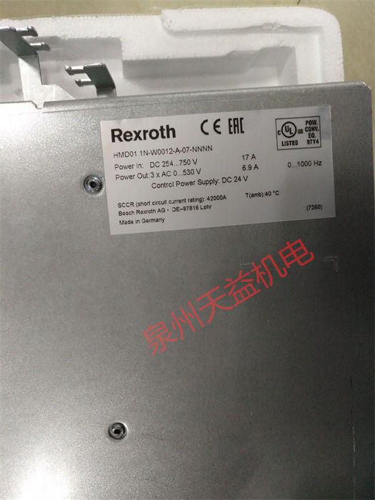 天益機(jī)電力士樂工業(yè)產(chǎn)品 "R900782310 VT-VSPA1-2-1X V0 0 1" "4WRKE25W6-350L-35 6EG24EK31 A1D3M 2" "HMD01.1N-W0012-